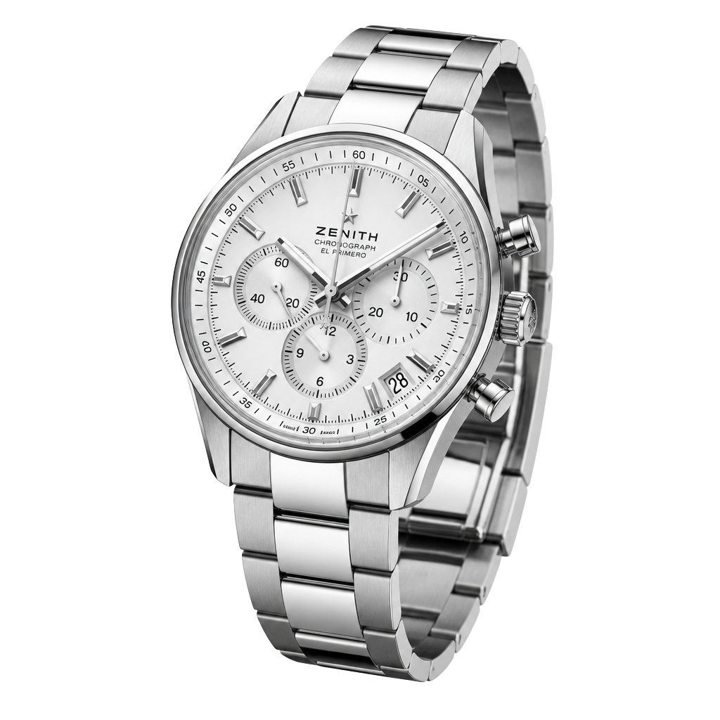 Stainless steel chronograph wristwatch